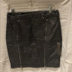 Size large leather skirt with zippers